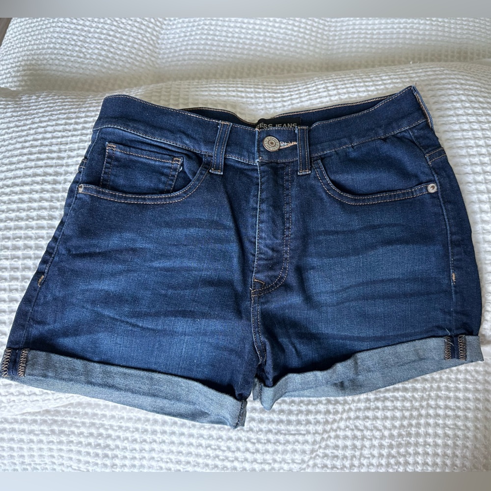 Express Dark Blue Denim Shorts